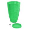 Vaso Com Prato Planta Oval Moderno Polietileno 45x30 BGPLASTICOS V13 AMARELO GIRASSOL 007 - 12