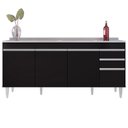 Ver imagem 2 de Balcão Gabinete com Pia 180cm Dallas Preto - Lumil