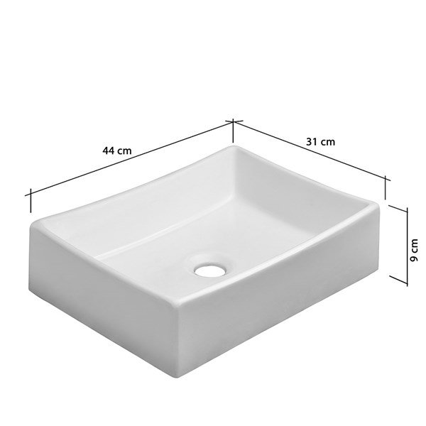Cuba Pia Retangular para Banheiro Dalla - 3