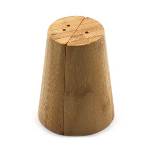 Conjunto Saleiro e Pimenteiro Oikos em Bambu Natural Minimalista