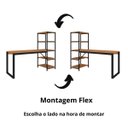 Ver imagem 5 de Mesa Escrivaninha Office C Prateleira Estudo Canela Rústica