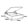 Cama Box de Casal Probel Guarda Costas Espuma D33 com Baú 54x138x188cm - 4