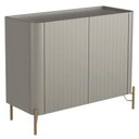 Ver imagem 1 de Aparador Buffet Sala de Jantar 2 Portas Brise Pés Industrial Dourado Naim I03 Grigio - Lyam Decor