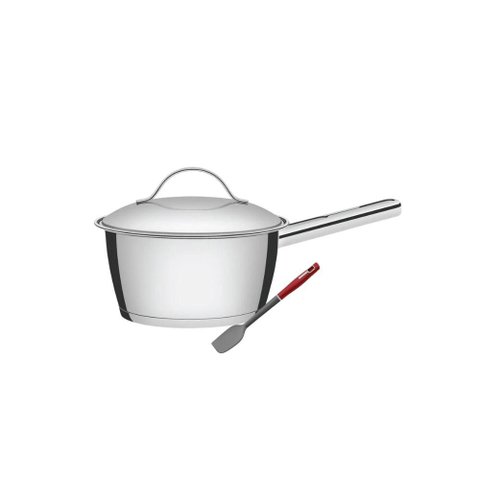 Conjunto Brigadeiro Panela Allegra Inox 1,5L Fundo Triplo e Espátula de Silicone - Tramontina