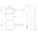 Ver imagem 3 de Conjunto Brigadeiro Panela Allegra Inox 1,5L Fundo Triplo e Espátula de Silicone - Tramontina