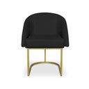 Ver imagem 2 de Banqueta Poltrona Lua Penteadeira e Salão com Base Metálica:preto