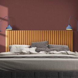 Cabeceira Suspensa Ripada para Cama King Size Nature Nettie Shop Jm - 2