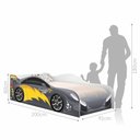 Ver imagem 4 de Cama Carro Fast Menino Chumbo Solteiro com Colchão