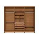 Ver imagem 4 de Guarda-Roupa 6 Portas e 3 Gavetas com Espelhos e Pés Dormitorio Bigger Lo Bege/Canela/Off Withe