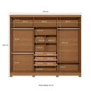 Ver imagem 3 de Guarda-Roupa 6 Portas e 3 Gavetas com Espelhos e Pés Dormitorio Bigger Lo Bege/Canela/Off Withe