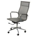 Ver imagem 1 de Cadeira Eames Telinha Alta Cinza Cromada - 24735