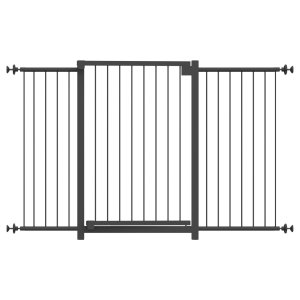 GRADE PORTÃO PET BEBÊ DIVISOR AMBIENTE 70 A 120 CM PRETO