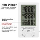 Ver imagem 4 de RELOGIO HIGROMETRO ESTACAO METEREOLOGICA TERMOMETRO UMIDADE INTERNA EXTERNA COM SONDA