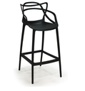Ver imagem 5 de Kit com 4 Banqueta Média Masters Allegra Empilhavel Resistente - 66 cm - Preto