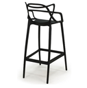 Ver imagem 6 de Kit com 4 Banqueta Média Masters Allegra Empilhavel Resistente - 66 cm - Preto