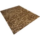 Ver imagem 2 de Tapete de couro marrom 2,00x2,50 com borda peça 05x05cm