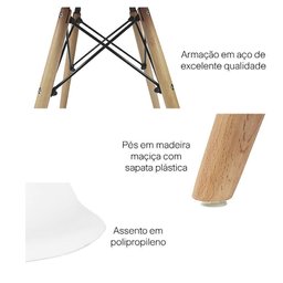 Kit 4 Cadeiras Eiffel Branca - 7