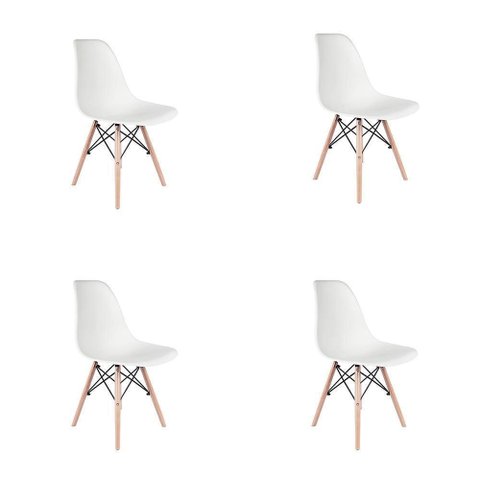 Kit 4 Cadeiras Eiffel Branca