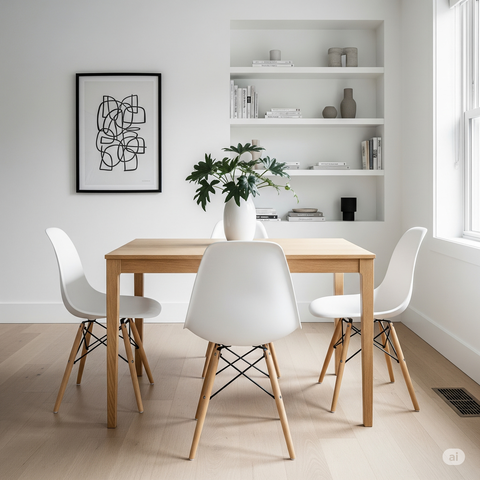 Kit com 4 Cadeiras Eiffel Branca para Cozinha e Sala de Jantar