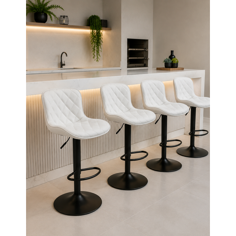 Kit com 4 Cadeiras Eiffel Branca para Cozinha e Sala de Jantar