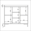 Ver imagem 6 de Buffet Aparador Curvê 2 Portas 3 Nichos BMU186 Branco - BRV Móveis