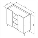 Ver imagem 7 de Buffet Aparador Curvê 2 Portas 3 Nichos BMU186 Branco - BRV Móveis