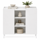 Ver imagem 2 de Buffet Aparador Curvê 2 Portas 3 Nichos BMU186 Branco - BRV Móveis