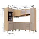 Ver imagem 4 de Cozinha Completa de Canto 100 Mdf 8 Peças com Tampo e Espaço Forno e Micro-ondas 418cm Duna Luciane
