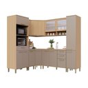 Ver imagem 2 de Cozinha Completa de Canto 100 Mdf 8 Peças com Tampo e Espaço Forno e Micro-ondas 418cm Duna Luciane