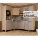 Ver imagem 6 de Cozinha Completa de Canto 100 Mdf 8 Peças com Tampo e Espaço Forno e Micro-ondas 418cm Duna Luciane