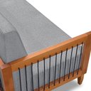 Ver imagem 6 de Kit 2 Poltronas e Sofá Living 2 Lugares Marilia 1,60m Linho Base em Madeira Castanho - Pallazio Graf