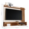 Painel Tv Ripado Rack Suspenso Sala Estar Off White Freijó - 2