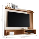 Ver imagem 2 de Painel Tv Ripado Rack Suspenso Sala Estar Off White Freijó