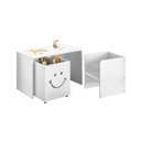 Ver imagem 4 de Mesa Infantil Montessori Alegra Smile Multifuncional Com 1 Cadeira E 1 Nicho - Branca Branco