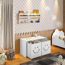 Ver imagem 5 de Mesa Infantil Montessori Alegra Smile Multifuncional Com 1 Cadeira E 1 Nicho - Branca Branco