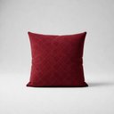 Ver imagem 1 de Almofada Cheia Camurça Quadriculado 60 X 60 – Vinho