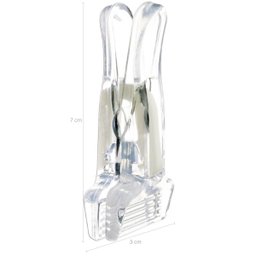 Presilha para Cabide Prendedor de Roupa Pregador Reforçado Transparente Unitário Ideale - 3
