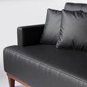 Ver imagem 5 de Sofá 3 Lugares Living Fixo Doha 2,00m em Couro:preto