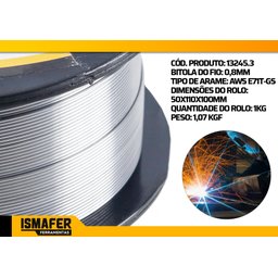 Rolo Arame P/ Maquina Solda Mig 0.8 Sem Gás Rolo 1kg - 2