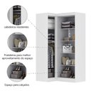 Ver imagem 4 de Quarto Modulado de Canto Madrid com 3 Portas Maxel Branco