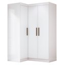 Ver imagem 1 de Quarto Modulado de Canto Madrid com 3 Portas Maxel Branco