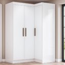 Ver imagem 2 de Quarto Modulado de Canto Madrid com 3 Portas Maxel Branco