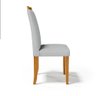 Kit com 2 Cadeiras Aurora Madeira Maciça Estofadas para Mesa de Jantar Linho Cinza 407 - 8