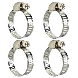 Abraçadeira Aço Inox Rosca Sem Fim 1" Polegada 16 - 25mm Reforçada | Kaza Inteligente | Kit 04 Un - 1