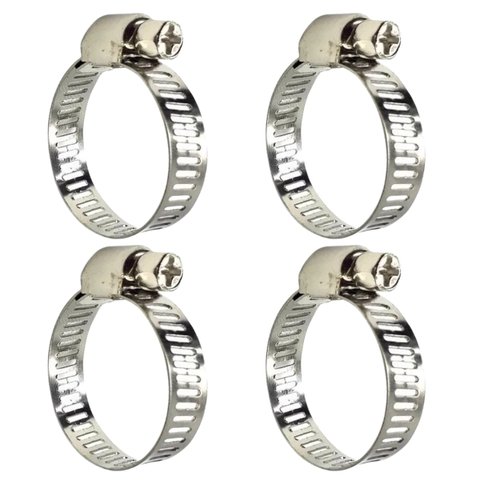 Abraçadeira Aço Inox Rosca Sem Fim 1" Polegada 16 - 25mm Reforçada | Kaza Inteligente | Kit 04 Un