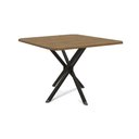 Ver imagem 1 de Mesa de Sala Jantar Volga C/ Tampo 90cm Preto Fosco/nogueira - Kappesberg