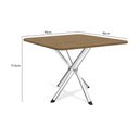 Ver imagem 3 de Mesa de Sala Jantar Volga C/ Tampo 90cm Preto Fosco/nogueira - Kappesberg