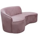 Ver mais imagens de Sofá Curvo 2 Lugares 150cm Eron Braço Direito Veludo Rosê - Nexta Casa