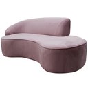 Ver imagem 6 de Sofá Curvo 2 Lugares 150cm Eron Braço Direito Veludo Rosê - Nexta Casa