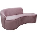 Ver imagem 1 de Sofá Curvo 2 Lugares 150cm Eron Braço Direito Veludo Rosê - Nexta Casa